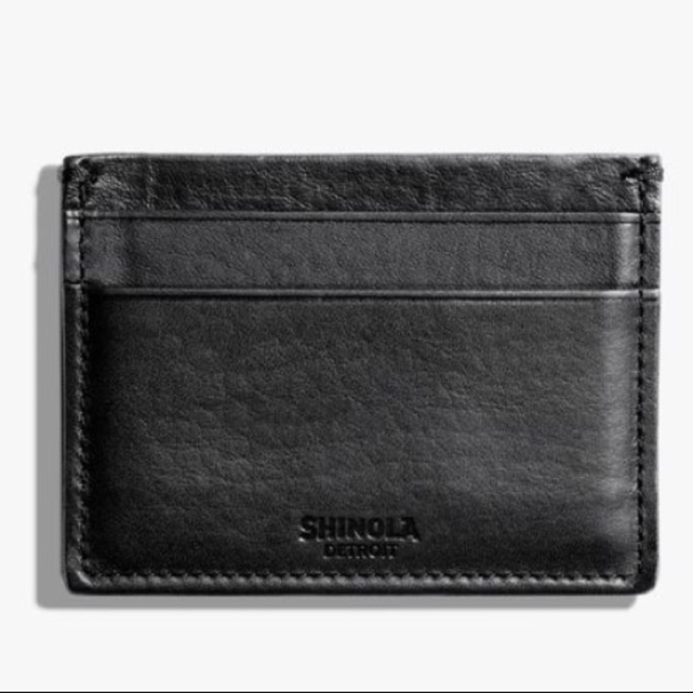NWT Shinola Five Pocket Card Case in Black